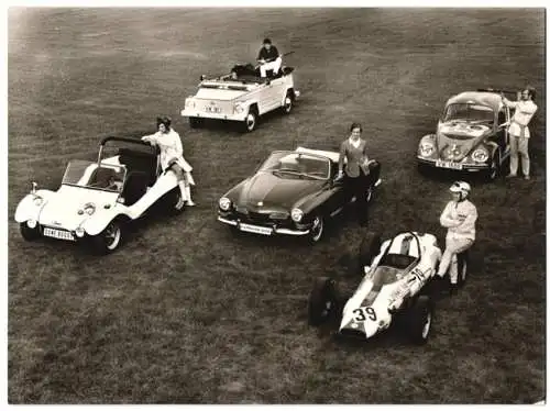 Fotografie Volkswagen Auto Karmann Ghia, VW Käfer, VW Typ 181 Kübelwagen, VW Buggy & Rennwagen Formel VAU