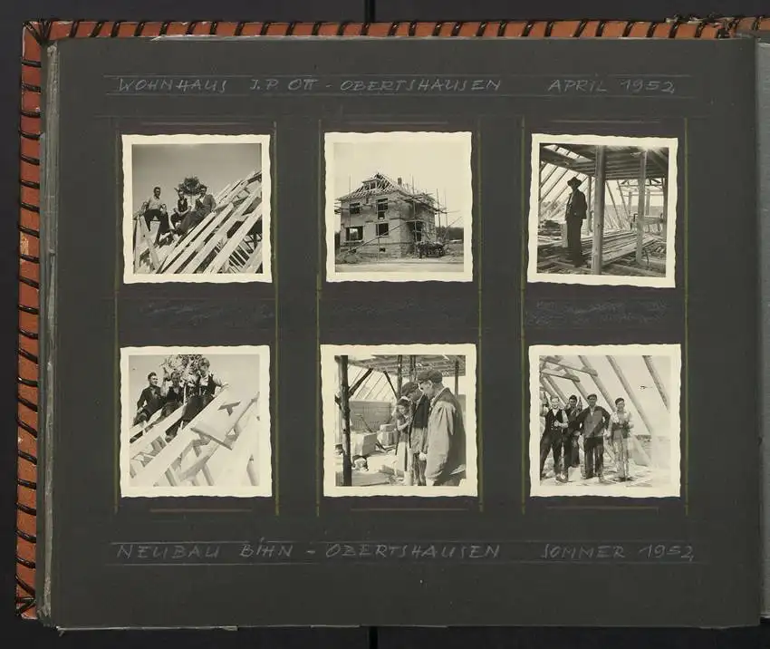 Fotoalbum mit 213 Fotografien, Ansicht Reutlingen, Zimmermann Firma Eggers, Bau Konsum Lagerhaus, Kirche in Hausen 15