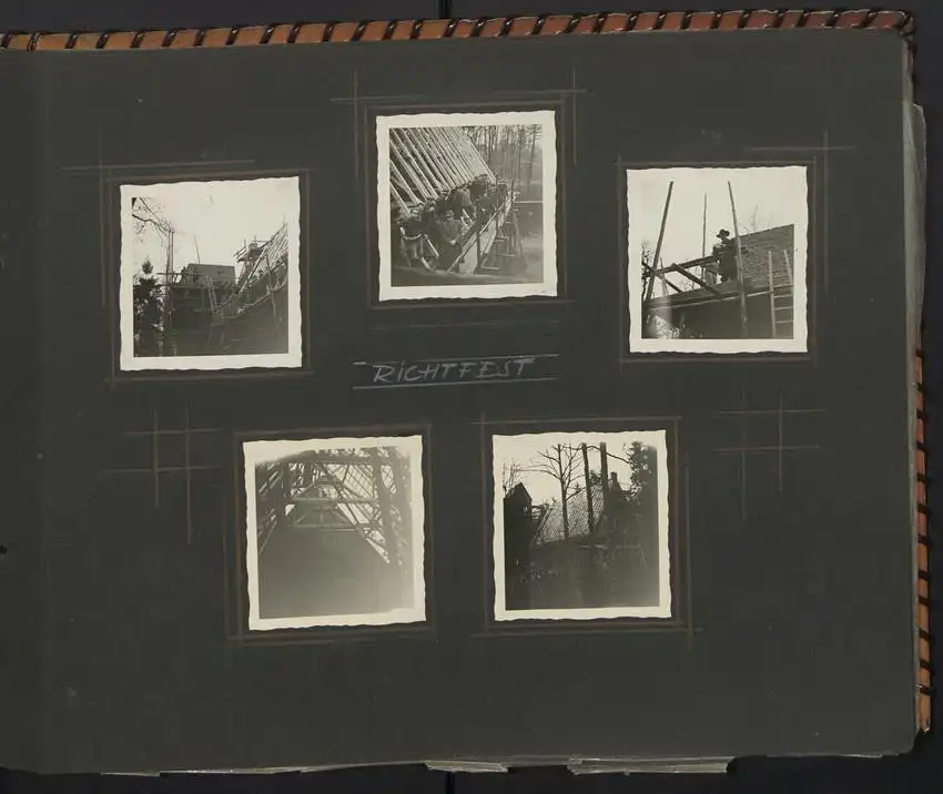 Fotoalbum mit 213 Fotografien, Ansicht Reutlingen, Zimmermann Firma Eggers, Bau Konsum Lagerhaus, Kirche in Hausen 20