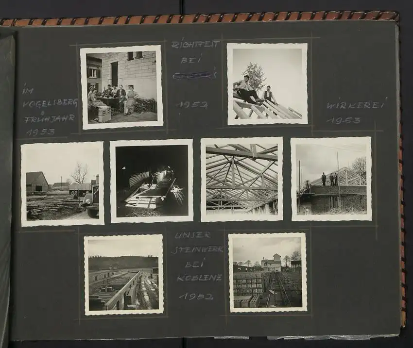 Fotoalbum mit 213 Fotografien, Ansicht Reutlingen, Zimmermann Firma Eggers, Bau Konsum Lagerhaus, Kirche in Hausen 24