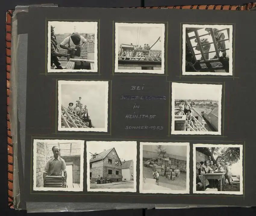 Fotoalbum mit 213 Fotografien, Ansicht Reutlingen, Zimmermann Firma Eggers, Bau Konsum Lagerhaus, Kirche in Hausen 25