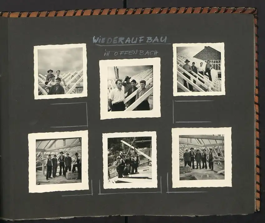 Fotoalbum mit 213 Fotografien, Ansicht Reutlingen, Zimmermann Firma Eggers, Bau Konsum Lagerhaus, Kirche in Hausen 30