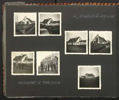 Fotoalbum mit 213 Fotografien, Ansicht Reutlingen, Zimmermann Firma Eggers, Bau Konsum Lagerhaus, Kirche in Hausen