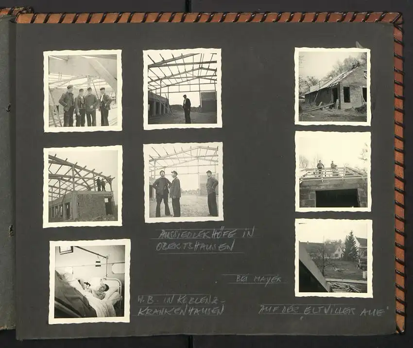 Fotoalbum mit 213 Fotografien, Ansicht Reutlingen, Zimmermann Firma Eggers, Bau Konsum Lagerhaus, Kirche in Hausen 34