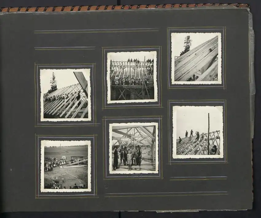 Fotoalbum mit 213 Fotografien, Ansicht Reutlingen, Zimmermann Firma Eggers, Bau Konsum Lagerhaus, Kirche in Hausen 4