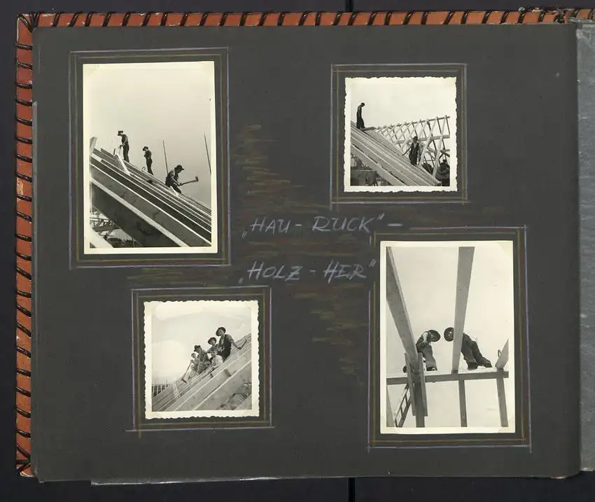 Fotoalbum mit 213 Fotografien, Ansicht Reutlingen, Zimmermann Firma Eggers, Bau Konsum Lagerhaus, Kirche in Hausen 5