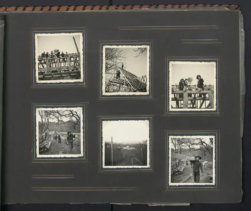 Fotoalbum mit 213 Fotografien, Ansicht Reutlingen, Zimmermann Firma Eggers, Bau Konsum Lagerhaus, Kirche in Hausen 8