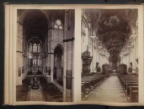 Fotoalbum 28 Fotografien und 192 Ansichtskarten, Kirchen in Trier, Köln, Bonn, Worms, Nürnberg, Lübeck, Fritzlar Bamberg