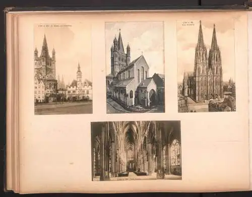 Fotoalbum 28 Fotografien und 192 Ansichtskarten, Kirchen in Trier, Köln, Bonn, Worms, Nürnberg, Lübeck, Fritzlar Bamberg