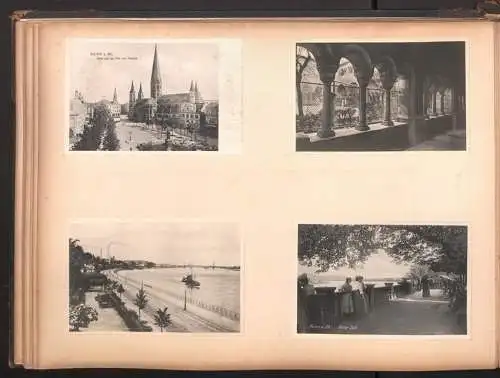 Fotoalbum 28 Fotografien und 192 Ansichtskarten, Kirchen in Trier, Köln, Bonn, Worms, Nürnberg, Lübeck, Fritzlar Bamberg