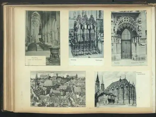 Fotoalbum 28 Fotografien und 192 Ansichtskarten, Kirchen in Trier, Köln, Bonn, Worms, Nürnberg, Lübeck, Fritzlar Bamberg