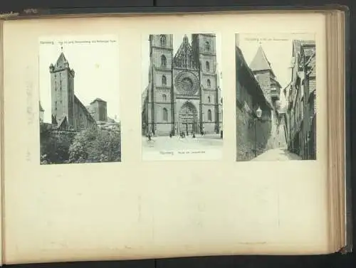 Fotoalbum 28 Fotografien und 192 Ansichtskarten, Kirchen in Trier, Köln, Bonn, Worms, Nürnberg, Lübeck, Fritzlar Bamberg