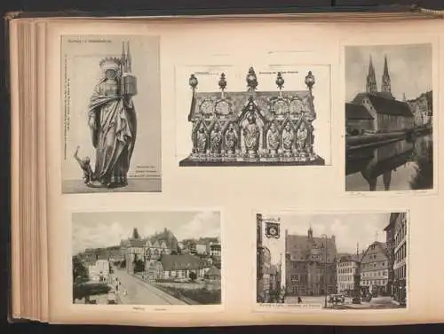 Fotoalbum 28 Fotografien und 192 Ansichtskarten, Kirchen in Trier, Köln, Bonn, Worms, Nürnberg, Lübeck, Fritzlar Bamberg