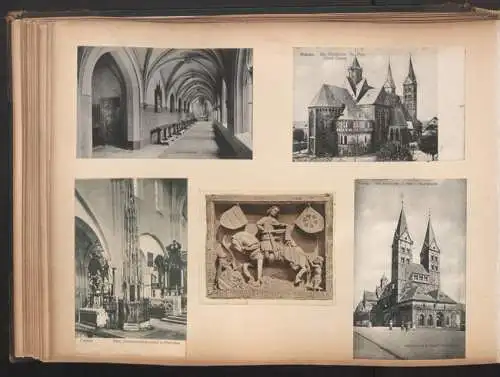 Fotoalbum 28 Fotografien und 192 Ansichtskarten, Kirchen in Trier, Köln, Bonn, Worms, Nürnberg, Lübeck, Fritzlar Bamberg