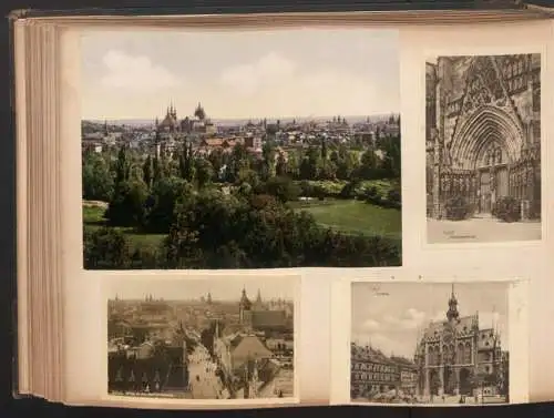 Fotoalbum 28 Fotografien und 192 Ansichtskarten, Kirchen in Trier, Köln, Bonn, Worms, Nürnberg, Lübeck, Fritzlar Bamberg