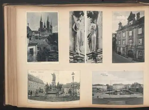 Fotoalbum 28 Fotografien und 192 Ansichtskarten, Kirchen in Trier, Köln, Bonn, Worms, Nürnberg, Lübeck, Fritzlar Bamberg