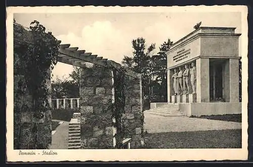 AK Demmin, Denkmal im Stadion