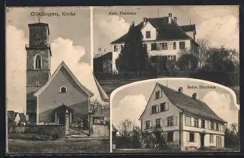 AK Güttingen, Kirche, Kath. Pfarrhaus und Refor. Pfarrhaus