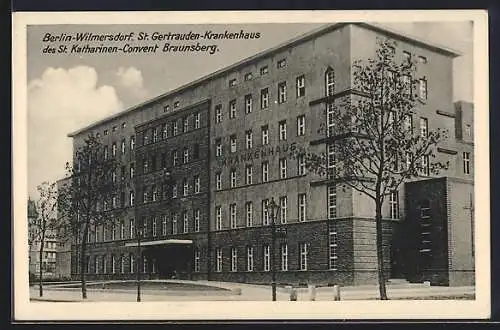 AK Berlin-Wilmersdorf, St. Gertrauden-Krankenhaus des St. Katharinen-Convent Braunsberg