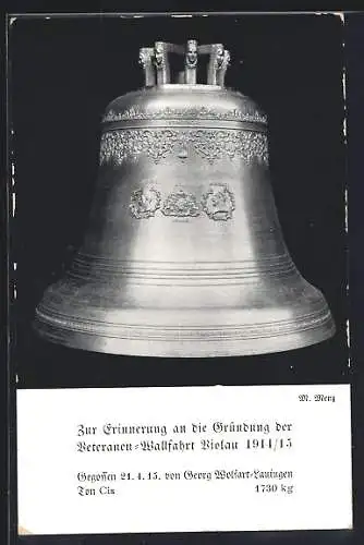 AK Violau, Glocke zur Erinnerung an die Gründung der Veteranen-Wallfahrt