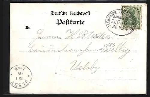 AK Rabel, Bahnhof, Denkmal und Mühle