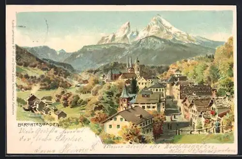 Künstler-AK Edward Harrison Compton: Berchtesgaden, Panorama