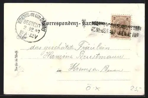 Lithographie Neunkirchen, Hauptplatz, Rathaus und Ansicht mit Türkensturz