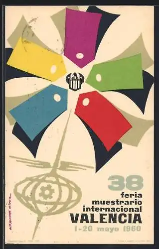 Künstler-AK Valencia, 38 feria miestrario internacional 1960, Ausstellung