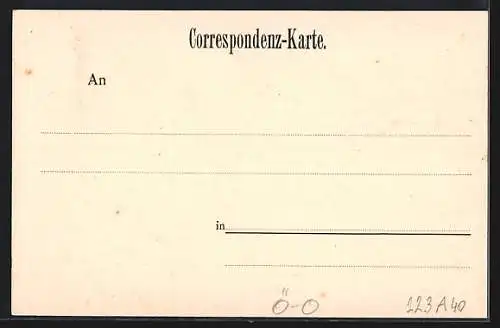 AK Mettmach, Handlung von J. Engels mit Glaserei und Spenglerei, Ortsansicht