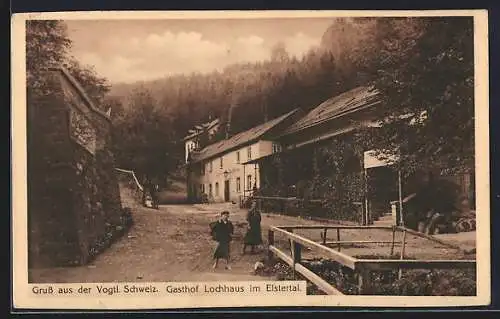 AK Rentzschmühle /Vogtl. Schweiz, Gasthof Lochhaus im Elstertal