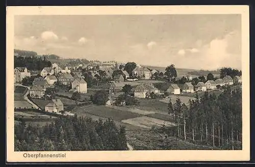 AK Oberpfannenstiel, Ortsansicht von einen Berg aus