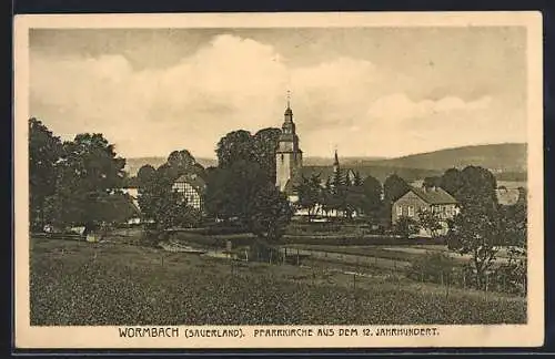 AK Wormbach /Sauerland, Pfarrkirche aus dem 12. Jahrhundert