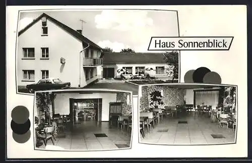 AK Laisa Kreis Frankenberg /Eder, Gasthaus und Pension Sonnenblick mit drei Ansichten