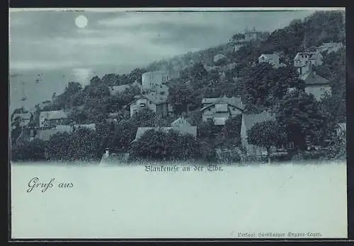 AK Hamburg-Blankenese, Ortsansicht mit Elbe