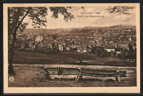 AK Sulzbach /Saar, Blick vom Panoramaweg