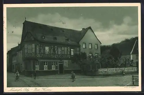 AK Neudorf / Rheingau, Gasthaus zur Krone