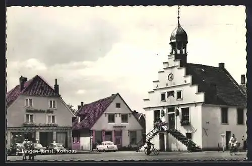 AK Lingen / Ems, Partie am Rathaus