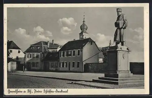 AK Gernsheim a. Rh., Peter Schöffer-Denkmal