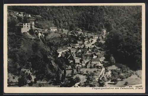 AK Falkenstein /Pfalz, Ortsansicht vom Flugzeug aus