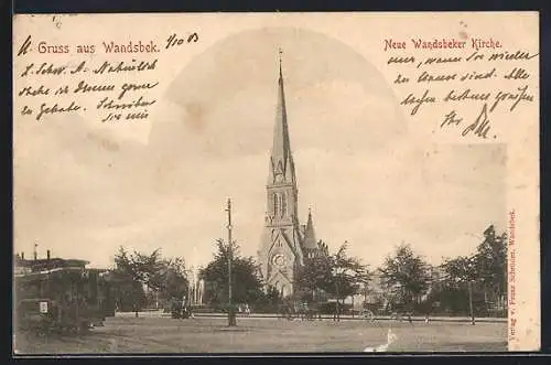 AK Hamburg-Wandsbek, Neue Wandsbeker Kirche