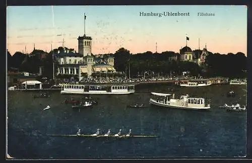 AK Hamburg-Uhlenhorst, Fährhaus, Boote, Fähre, Schiff, Dampfer