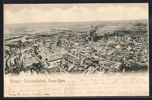 AK Essen /Ruhr, Krupp`s Gussstahlfabrik von oben