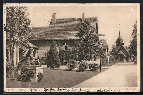 AK Essen /Ruhr, Kolonie Altenhof, Giesserstandbild