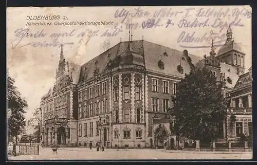 AK Oldenburg Gr., Kaiserliches Oberpostdirektionsgebäude