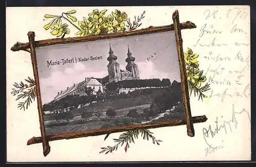 AK Maria Taferl i. Nieder-Oesterr., Blick zur Wallfahrtskirche