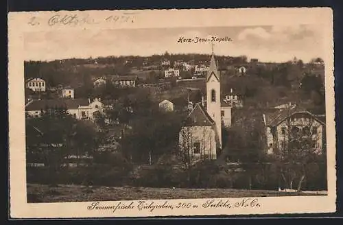 AK Eichgraben, Ortspartie mit Herz-Jesu-Kapelle