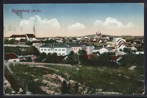 AK Eggenburg, Stadtrand vom Feld aus gesehen