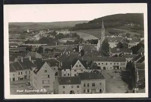 AK Eggenburg N.-D., Ortsansicht aus der Vogelschau