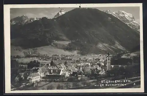 AK St. Gallen, Ortsansicht mit Gr. Puchstein