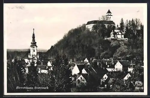 AK Ehrenhausen /Steiermark, Ortsansicht mit Schloss